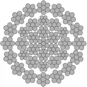 Стальной канат PYTHON Classic 35 (35x7) 34 мм, sS Galv, 1960 N/mm2 — фото превью