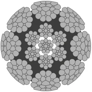Стальной канат PYTHON Super 8S (8xK25) 21 мм, sZ Galv, 1960 N/mm2 — фото превью