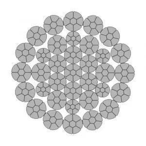 Стальной канат 35xK7 34 мм, zZ Galv, 1960 N/mm2 — фото превью