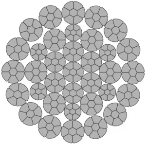 Стальной канат PYTHON Compac 35 (35xK7) 40 мм, zZ Galv, 1960 N/mm2 — фото превью