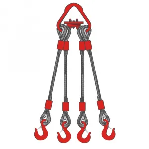 Строп канатный четырехветвевой 4СК 2,5 т, 4 м оцинкованный — фото превью