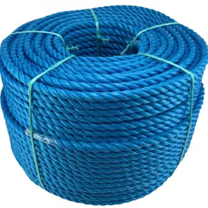 Канат полипропиленовый тросовой свивки 3-х прядный 8 мм (ППТ), 200 м — фото превью
