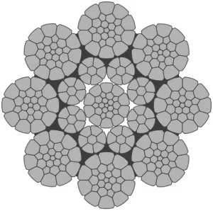Стальной канат PYTHON Super 8CD (8xK26) 26 мм, sZ Galv, 1960 N/mm2 — фото превью