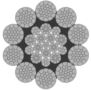 Стальной канат PYTHON Ultra CP (10xK31) 58 мм, sZ Galv, 1960 N/mm2 — фото превью