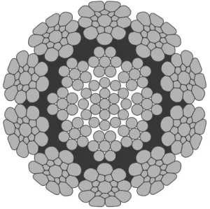 Стальной канат PYTHON Multi (10xK19) 42 мм, sZ Galv, 1960 N/mm2 — фото превью