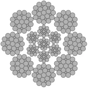 Стальной канат PYTHON Flameshield 8 (8x25) 22 мм, zS Galv, 1960 N/mm2 — фото превью