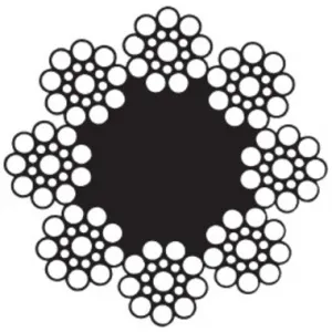 Стальной канат DIN 3062 16 мм, ГЛ-ВК-Н-Р-Т-1770/180 МС А1 — фото превью