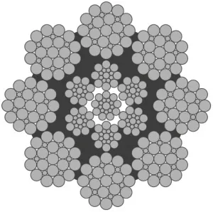 Стальной канат PYTHON Super 8R (8x25) 15 мм, zS Galv, 1960 N/mm2 — фото превью