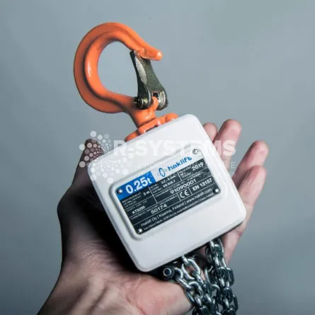 Таль ручная цепная Haklift KTS500 мини г/п 0,5 т, L=3 м - дополнительное фото 1