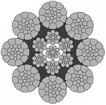 Стальной канат PYTHON Super 8C (8xK26) 26 мм, zS Galv, 1960 N/mm2 — фото превью