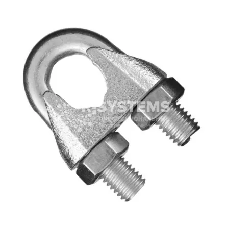 Зажим для троса DIN 741 32 мм, оцинкованный - дополнительное фото 1