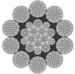 Стальной канат PYTHON Ultra CP (10xK31) 40 мм, zS Galv, 1960 N/mm2 — фото превью