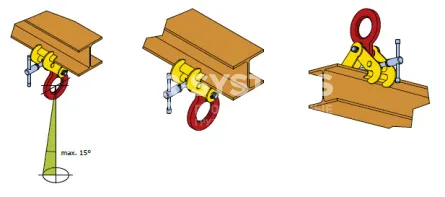 Захват винтовой Terrier 2 FSV г/п 2 т, балка 75-190 мм - дополнительное фото 2