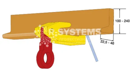 Захват винтовой судостроительный Terrier 3 TBS г/п 3 т, профиль 100-240 мм - дополнительное фото 1