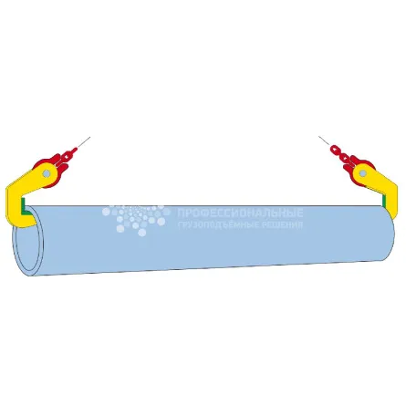 Захват горизонтальный для труб Terrier 20 TPH-HD (2 шт), г/п 20 т, труба 0-60 мм - дополнительное фото 5