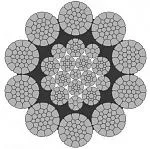 Стальной канат PYTHON Ultra CP (10xK31) 72 мм, sZ Galv, 1960 N/mm2 — фото превью