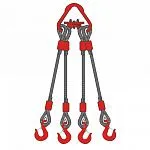 Строп канатный четырехветвевой 4СК 4 т, 5,5 м оцинкованный — фото превью