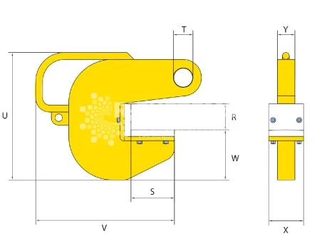 Захват горизонтальный для труб Terrier 10 TPH-HD (2 шт), г/п 10 т, труба 0-60 мм - дополнительное фото 2