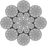 Стальной канат PYTHON Super 8CD (8xK26) 34 мм, zS Galv, 1960 N/mm2 — фото превью