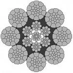 Стальной канат PYTHON Super 8C (8xK26) 29 мм, sZ Galv, 1960 N/mm2 — фото превью