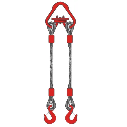 Строп канатный двухветвевой 2СК 4 т, 5 м оцинкованный - основное фото