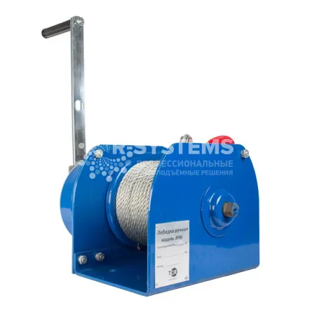 Лебедка ручная барабанная TOR ЛТ-0,5 (JHW) г/п 0,5 т, L=40 м - дополнительное фото 1