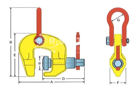 Захват-струбцина Haklift LTTSCC05 0,5 т, лист 0-28 мм - дополнительное фото 1