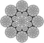 Стальной канат PYTHON Super 8CD (8xK26) 50 мм, sZ Galv, 1960 N/mm2 — фото превью