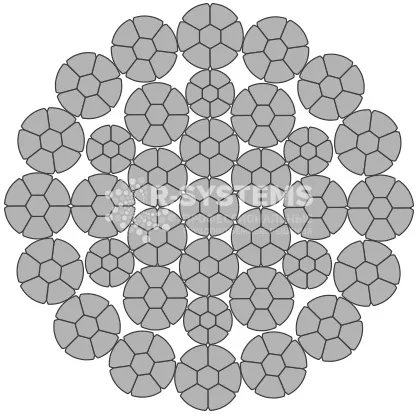Стальной канат PYTHON Compac 35 (35xK7) 18 мм, sS Galv, 1960 N/mm2 Стальной канат PYTHON Compac 35 (35xK7) 18 мм, sS Galv, 1960 N/mm2 - основное фото