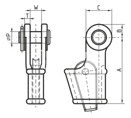 Зажим клиновой для троса 30-32 мм OWS 7 - дополнительное фото 1