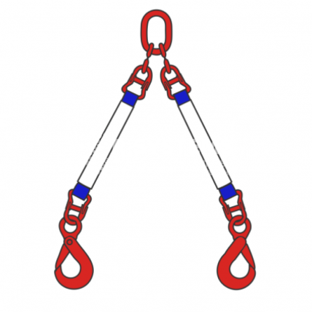 Строп текстильный двухветвевой 2СТ 6,30 т, 8,5 м звено-крюк SK - основное фото
